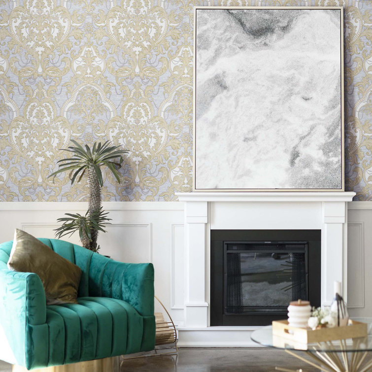 House of Hampton® Luxury 3D Jalliyah Wallpaper, Premium Sparkling